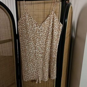 Kivari Linen Leopard Romper